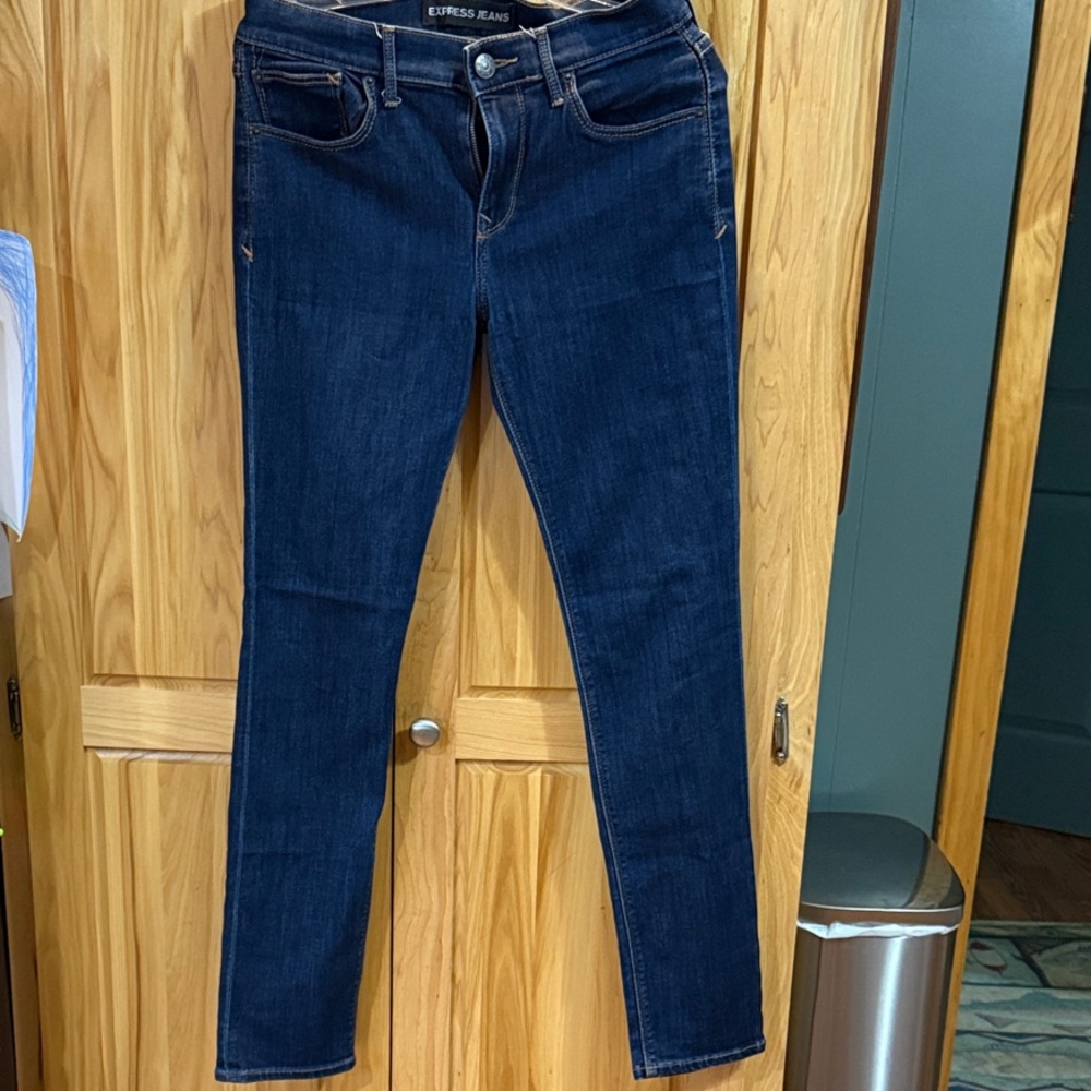 Express Women's Deep Indigo Skinny Jeans